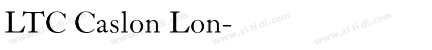 LTC Caslon Lon字体转换